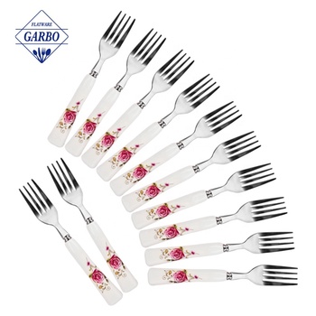 フランスアンティークMontpeyroux ピンクハンドル フォーク