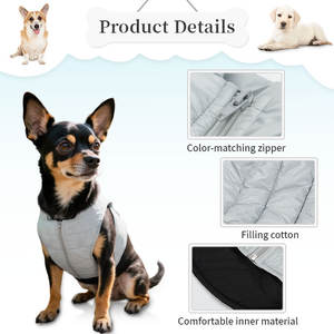 लक्जरी डिजाइनर ठोस रंग गर्म कुत्ते कपड़े कोट - Product Image 2