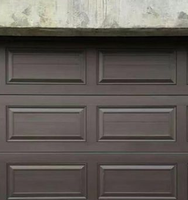 Porte de garage à enroulement en alliage d'aluminium, profil de lamelles gris foncé, commande électrique à distance, économie d'énergie, extérieur pour garage domestique