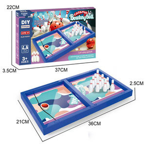 Jouets de bowling classiques pour la famille, catapulte en plastique, échiquier, jeu de table pour enfants - Product Image 6