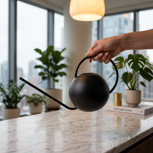 Regadera de brotes largos negra personalizada de latón AK recubierta de polvo negro para uso en jardín plantar decoración de jardín - Product Image 1