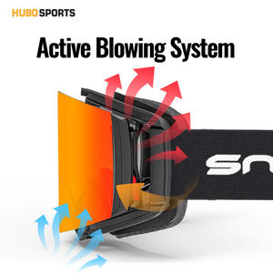 Custom Brand Snow <strong>Glasses</strong> Skiing Goggles With Pop-up Lens Active Blowing System Custom Logo For Extreme Winter Sports - Product Image 3