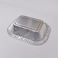 Plaque de cuisson rectangulaire en aluminium jetable de haute qualité, recyclable, capacité 450 ml, pour usage professionnel
