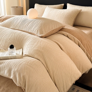 Juego de Ropa de Cama Cálida para Invierno, Moderno, con Funda de Edredón de Felpa, Ecológico, Antibacteriano, para Mayor Comodidad y Estilo - Product Image 4