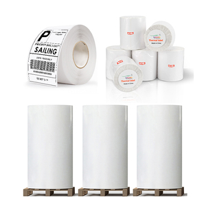 Autoadhesivo de doble capa directa compostable envío Premium 4*6 etiqueta adhesiva de transferencia térmica - Product Image 1