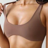 Soutien-gorge de sport pour femme MIQI, nouvelle conception, col en U, fitness, yoga, couleur unie, sans manches, séchage rapide, respirant, haute performance