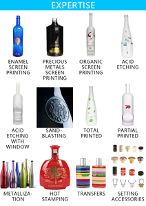 <strong>Non</strong> <strong>Alcoholic</strong> Spirits 750ml Square Glass Wine/Spirits Bottle Bar Top Finish - Product Image 5