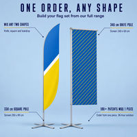 Ensemble de drapeaux personnalisés, drapeaux et fanions avec mât en aluminium, bannière pour événements extérieurs et jours de match sportif