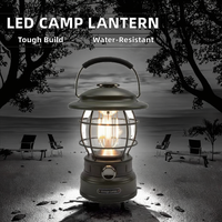 Lampe de camping LED rechargeable d'extérieur, portable, lumière chaude, étanche IP44, batterie au plomb-acide USB, certifiée CE, intensité variable, CRI 80, 50000