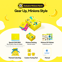 Minions Gan V100 Maglev UV 3x3 Cube Magnétique Professionnel Puzzle Cadeau pour Enfants GAN V100 3x3 Maglev Cube Magique