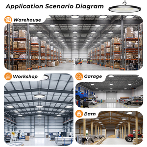 Éclairage commercial pour entrepôts industriels, lampes suspendues industrielles, lampes LED UFO High Bay 100w 150w 200w 300w - Product Image 6