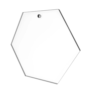 Trasparente esagono bianco acrilico su misura, foglio di pannello in acrilico piatto esagonale fatto da te, taglio laser pezzi acrilici - Product Image 4