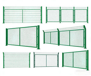 Clôture en treillis métallique galvanisé enduit de PVC, durable, 2,4 m, <span class=keywords><strong>pour</strong></span> la sécurité extérieure, jardin, cour, contrôle des foules, délimitation - Product Image 3
