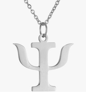 Collier en acier inoxydable avec pendentif rond symbole psi psychique, cadeau pour thérapeute de la mode, psychologue, <span class=keywords><strong>psychologie</strong></span> - Product Image 4