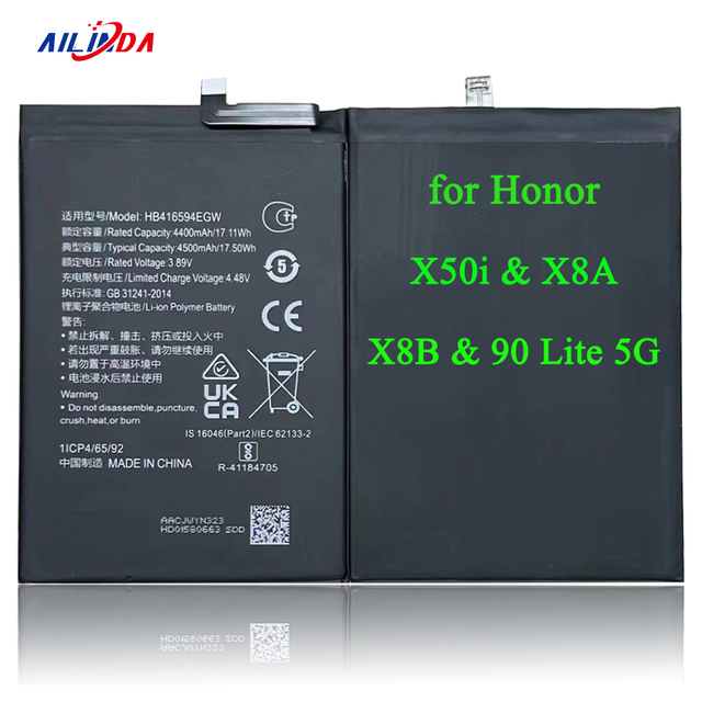 100% New 0 Cycle HB416594EGW Digital Battery for Huawei Honor X50i X8A X8B 90 Lite 5G