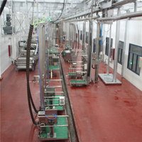 Équipement d'abattage de moutons avec convoyeur pour usine de transformation de viande ovine