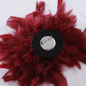 Neue 16cm Feder Große Blumen-Brosche für Damen Handgefertigtes Feder-Accessoire für Vielseitige Outfits - Product Image 2