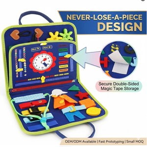 Vente en gros de livres silencieux pour tout-petits, accessoires Montessori en feutre pour tableau d'activités pour tout-petits - Product Image 1