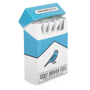 Boîte à cigarettes personnalisée de haute qualité, lot de 10 tees de golf en bois de bambou - Product Image 1