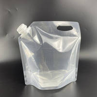 5 sacs d'emballage alimentaire en plastique de poche de bec de sac de café de l'eau de Lgallon doypack avec la poche transparente de bec de poignée