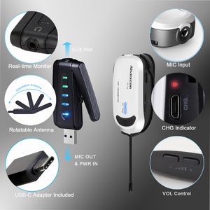 专业迷你 USB 无线全向电容式领夹麦克风，降噪功能，CE/FCC 认证，便携式 - Product Image 2