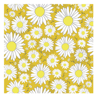 Design de mode 2020, petite marguerite, petite fleur, style numérique, tissu imprimé personnalisé pour rideau de housse d'oreiller