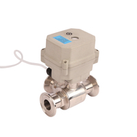Mini actionneur électrique sanitaire à 3 voies personnalisable robinet à tournant sphérique en acier inoxydable contrôle de l'eau à moteur pour usage général OEM