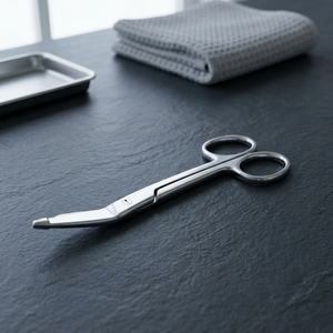 <b>Left</b>-<b>Handed</b> Ergonomic Bandage <b>Scissors</b> for Nail Care Beauty Manicure Tools Sharp Stainless Steel Blade Straight Type Steel - Product Image 4