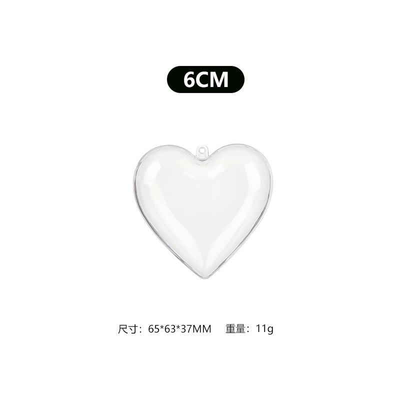 [Food Grade] 6CM - Heart Shape * Transparent