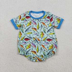 BSSO1734 rts บูติก เสื้อผ้าเด็กผู้ชาย ลายทางสีฟ้า คุณคือแสงแดดของฉัน ชุดเสื้อผ้าเด็ก ชุดขายส่ง ชุดแขนสั้น - Product Image 3