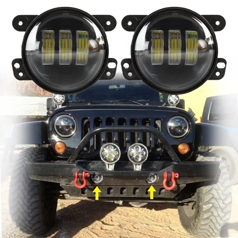 Auto LED 4 Zoll 30W LED Nebels chein werfer Pass lampe LED Auto Lichter für Jeep JK