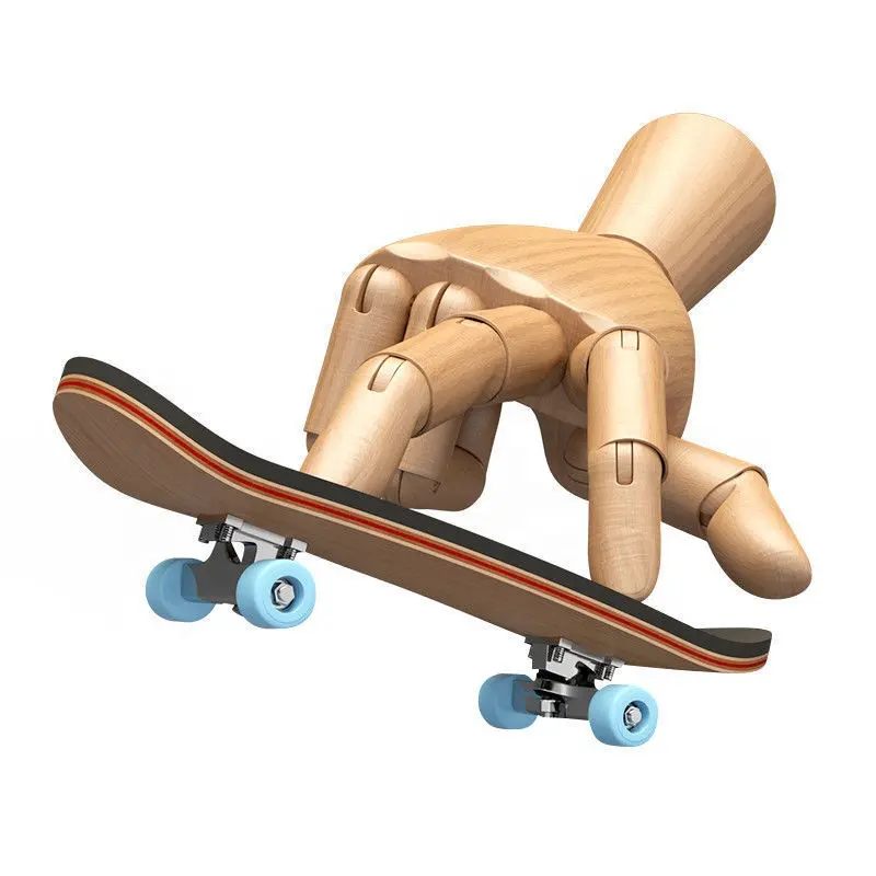 Children's Toy Mini Finger Skate Wood Mini Sports Finger Skateboard With Bearings Wheel