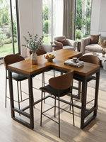 Ensemble table et chaises de bar commerciales à plateau haut en PVC, design rétro pour salons de thé et bars