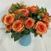 OBM OEM ODM Zijden Rozen Kunstbloemen Bruiloftdecoratie voor Hotel Presentatie Decoratie Romantische Bruiloften Bloemige Wandachtergrond