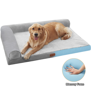Extra Großes CE-Zertifiziertes Orthopädisches Hunde- und Katzenbett aus Memory-Schaumstoff mit Umweltfreundlichem Klassischem Samtbezug – Bequemes Waschbares Komfortbett - Product Image 1