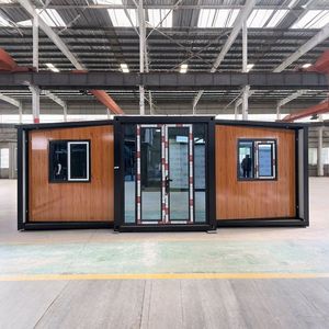 Maisons préfabriquées de haute qualité de 40 pieds avec cadre noir, sept chambres, maisons conteneurs extensibles avec toit en pente - Product Image 2