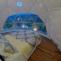 Cinq étoiles extérieur Stargazing Igloo Glamping maison préfabriquée hiver dôme hôtel tente géodésique neige preuve Domo à vendre