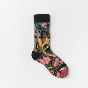 2023 New Fashion Glass Nylon Women <strong>Sunflower</strong> Mid-tube <strong>Socks</strong> Summer Thin Style Crystal Silk Crew <strong>Sock</strong> - Product Image 6