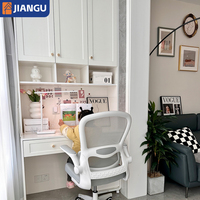 Table d'ordinateur murale longue personnalisable pour plusieurs personnes avec armoire supérieure intégrée, poste de travail pour la maison et le bureau