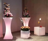 Nouveau 16 changement de couleur led barre lumineuse table et chaise meubles de fête rechargeable led mobilier lumineux