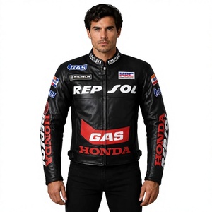 Chaqueta de Motociclismo Zonda para Hombre, de Cuero Vacuno Genuino, con Protección de Nivel 2 CE y Soporte para la Espalda - Product Image 1