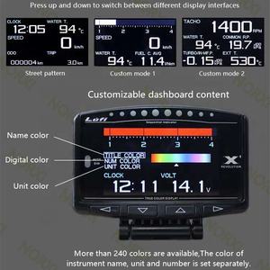 Lufi X1 OBD2 डिजिटल गेज टर्बो बूस्ट तेल दबाव पानी का तापमान के लिए कार हवा RPM ईंधन गति EXT तेल मीटर OBD HUD प्रदर्शन - Product Image 6