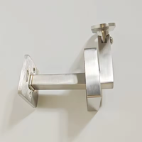 Support mural en acier inoxydable 304 pour main courante, forme en L plate, pour tube carré, fixation de balustrade d'escalier