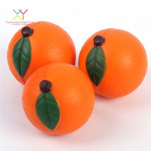 Pelota Antiestrés de PU con Forma de Fruta Naranja, Bonita y Realista, Juguete Promocional Unisex para Todas las Edades - Product Image 2