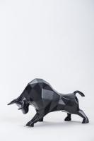 Statue de taureau en céramique personnalisable et créative, ornement de bureau Feng Shui pour la prospérité, fabriqué à haute température, durable, directement de l'usine