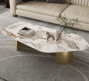 โต๊ะกาแฟหรูหรา โต๊ะข้างโซฟา รูปทรงแปลกตา โต๊ะกลางสำหรับบ้านสมัยใหม่ เฟอร์นิเจอร์ล็อบบี้โรงแรม - Product Image 6