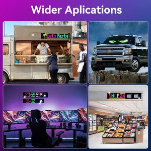 NEMGOME LED Sign For Car Devil Eyes Light Flexible <b>USB</b> 5V APP <b>Control</b> Programmable Scrolling Display Interior Upgrade - Product Image 2