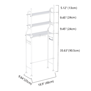 رف حمام معدني من <span class=keywords><strong>3</strong></span> طبقات فوق المرحاض، رف تخزين منظم للحمام - Product Image 2