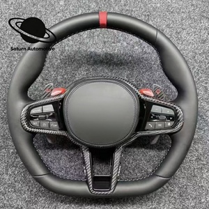 Volants personnalisés en cuir et fibre de carbone pour BMW M3 M4 M5 X3 G05 G20 G30 G06 G07 G80 F06 F15 F20 F30 F36 F40 F80 G80 G82 - Product Image 1