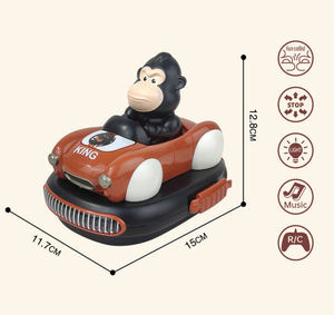 Dwi 2.4GHz 2แพ็คมินิรีโมทคอนโทรลรถบัมป์มีไฟและเสียง360 ° การรบแบบตลกๆการหมุนได้รถของเล่นสำหรับเด็ก - Product Image 4